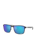 RB3721CH - Black On Silver - Green Mir Blue Polar