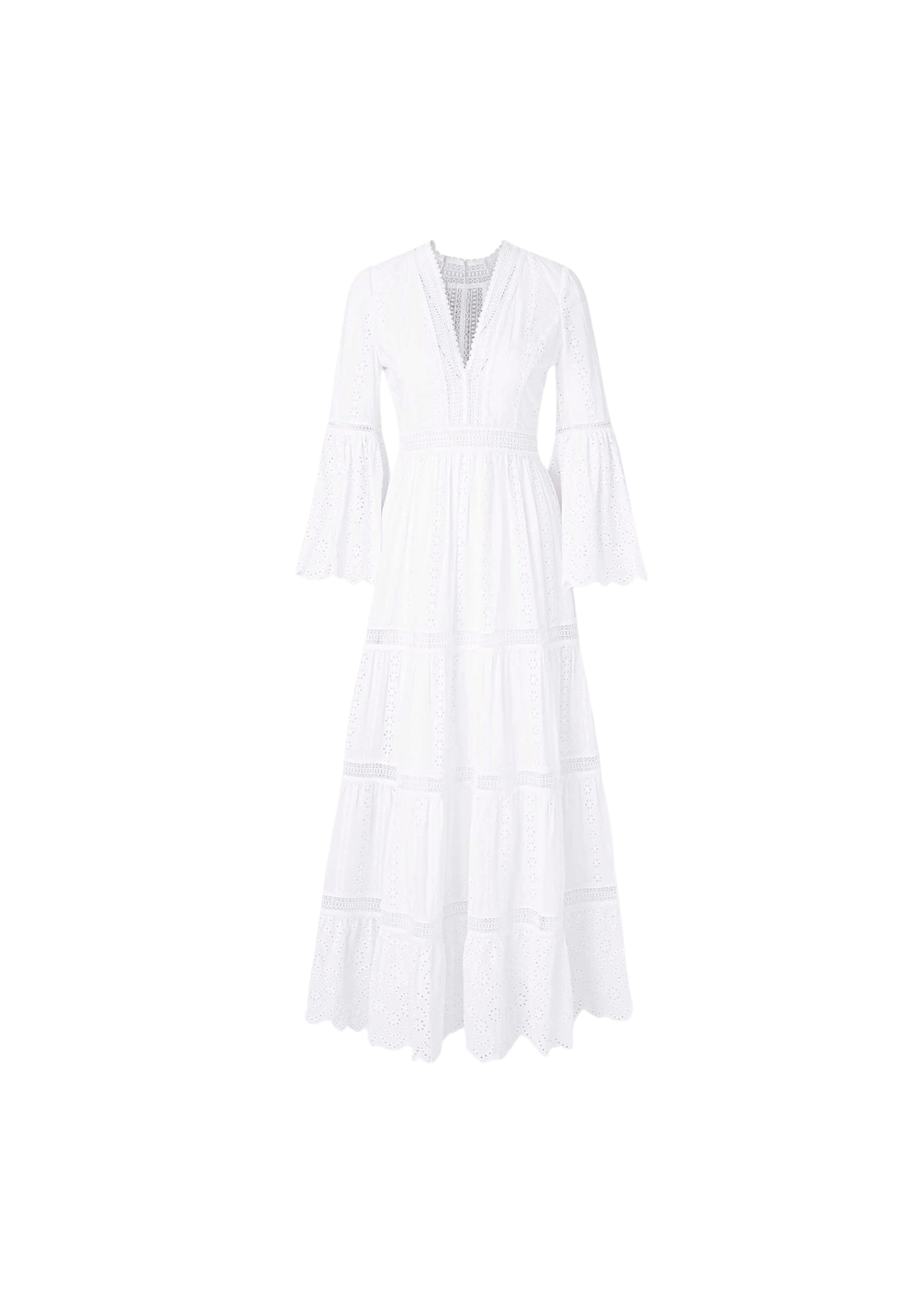 Cordelia Wide Sleeve Maxi Dress - White