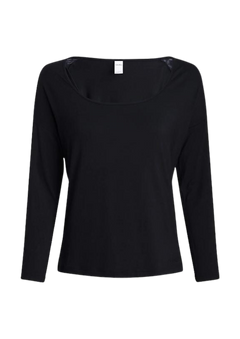 L/S Curve Neck - Black