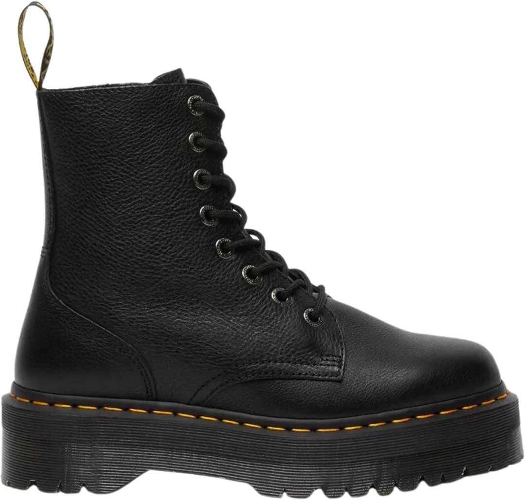 Jadon III Pisa Leather Platform Boots - Black