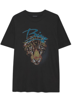 Walker Tee Leopard - Vintage Black