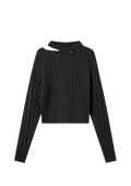 Tania Aran Knit Jumper - Dark Grey
