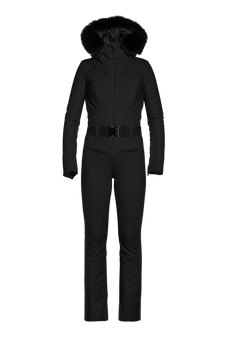 Parry Ski Jumpsuit Faux Border - Black