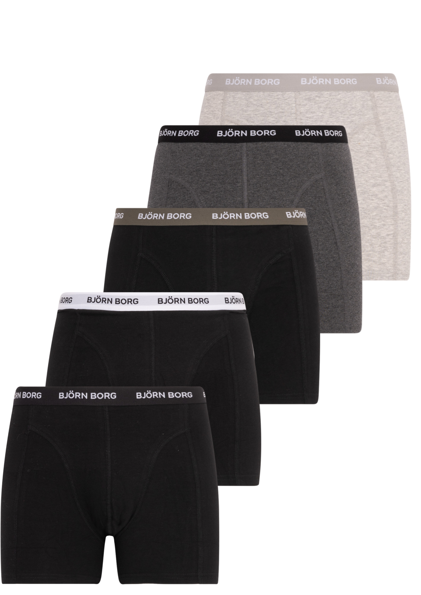 Björn Borg - Undertøy - Cotton Stretch Boxer 5P - Multipack 1 - Villoid