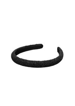 Solid Slim Beaded Hairbrace - Black
