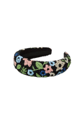 Anemona Wide Beaded Hairbrace - Black
