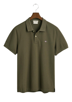 Regular Fit Shield Piqué Polo Shirt - Juniper Green
