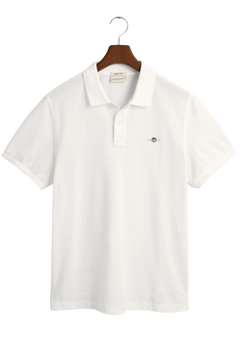Regular Fit Shield Piqué Polo Shirt - White