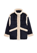 Dorothy Puffer Coat - Black/Natural White