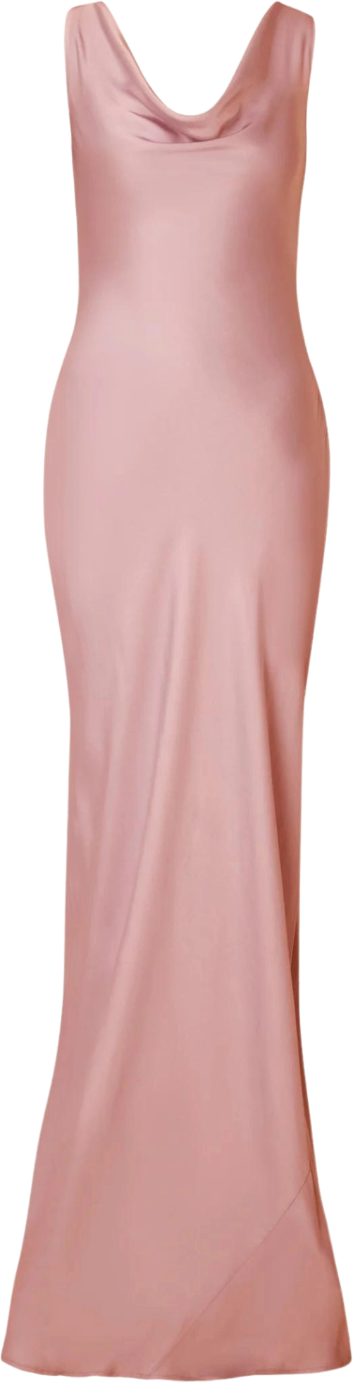 Leah Cowl Satin Maxi Dress - Blush
