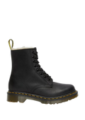 1460 Serena Faux Fur Lined Leather Lace Up Boots - Black