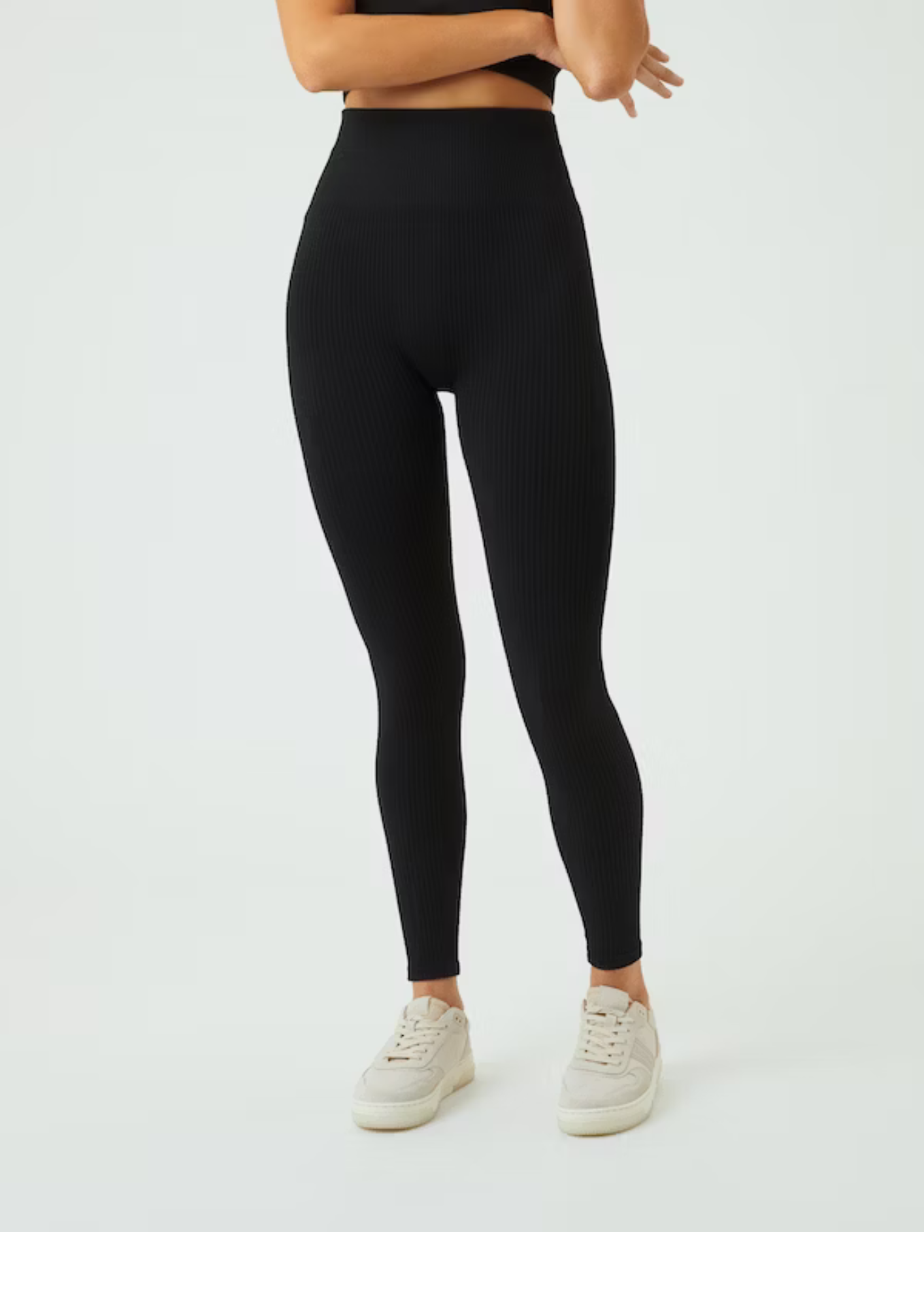 Studio Seamless Rib Tights - Black Beauty