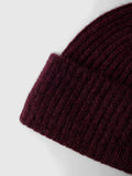 Lulu Wool Blend Knit Beanie - Fig Melange
