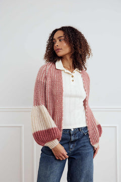 Liana Knit Cardigan - Rose Cream