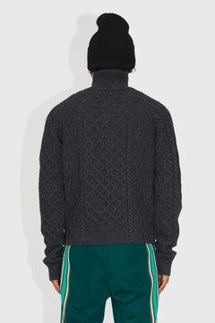 Henri Aran Knit Jumper - Brown