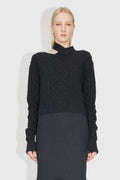 Tania Aran Knit Jumper - Dark Grey