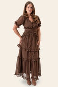 Arielic Long Dress - Dark Brown