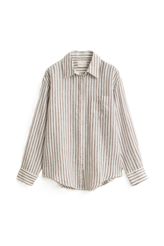 Rel Striped Linen Ls Shirt - Fresh Soil