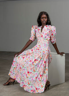 Fabienne Dress - Pink Botanic