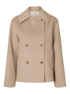 Alma Wool Blend Jacket - Sandshell Melange