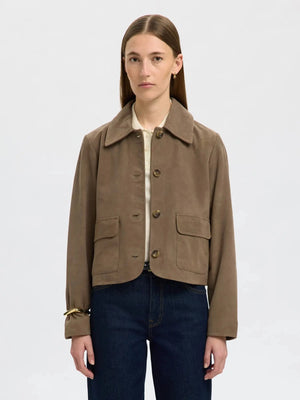 Kaya Suede Jacket - Fungi