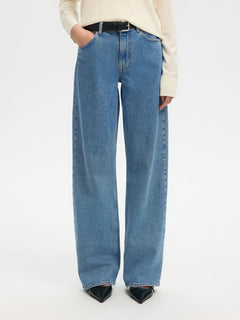 Wide Bea-Kori Light Bl Hw Jeans - Light Blue Denim