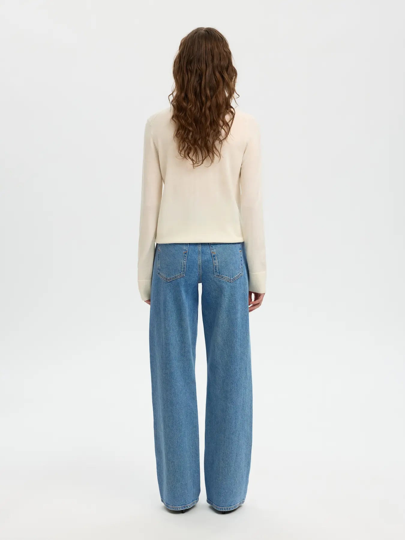 Wide Bea-Kori Light Bl Hw Jeans - Light Blue Denim