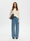 Wide Bea-Kori Light Bl Hw Jeans - Light Blue Denim