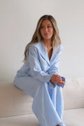 Linen Sailor Shirt - Light Blue