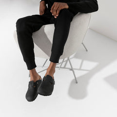Boston Oiled Leather Narrow - Black