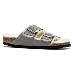 Arizona Shearling Suede Leather Narrow - Stone Coin