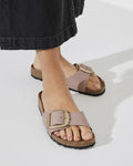 Madrid Big Buckle Nubuck Leather Narrow - Old Rose