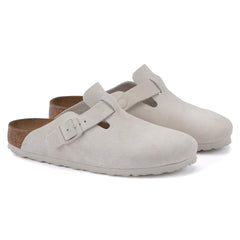Boston Suede Leather Narrow - Antique White