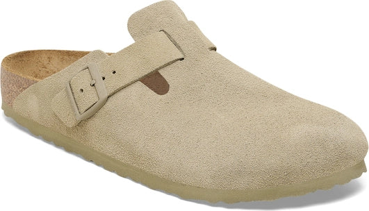 Boston Suede Leather Narrow - Faded Khaki