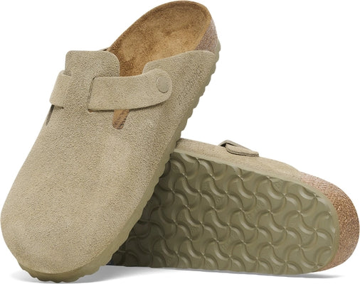 Boston Suede Leather Narrow - Faded Khaki