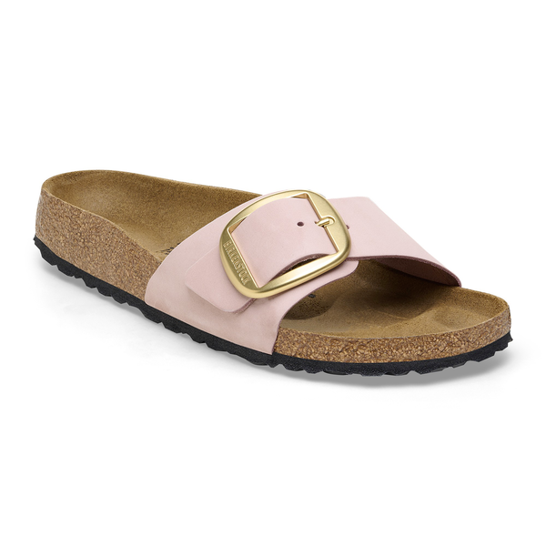 Madrid Big Buckle Nubuck Leather Narrow - Soft Pink