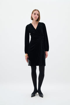 BrynnIW Goriel Wrap Dress - Black