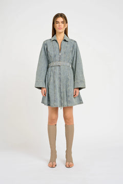 GiannaGZ Short Dress - Blue/White Marble