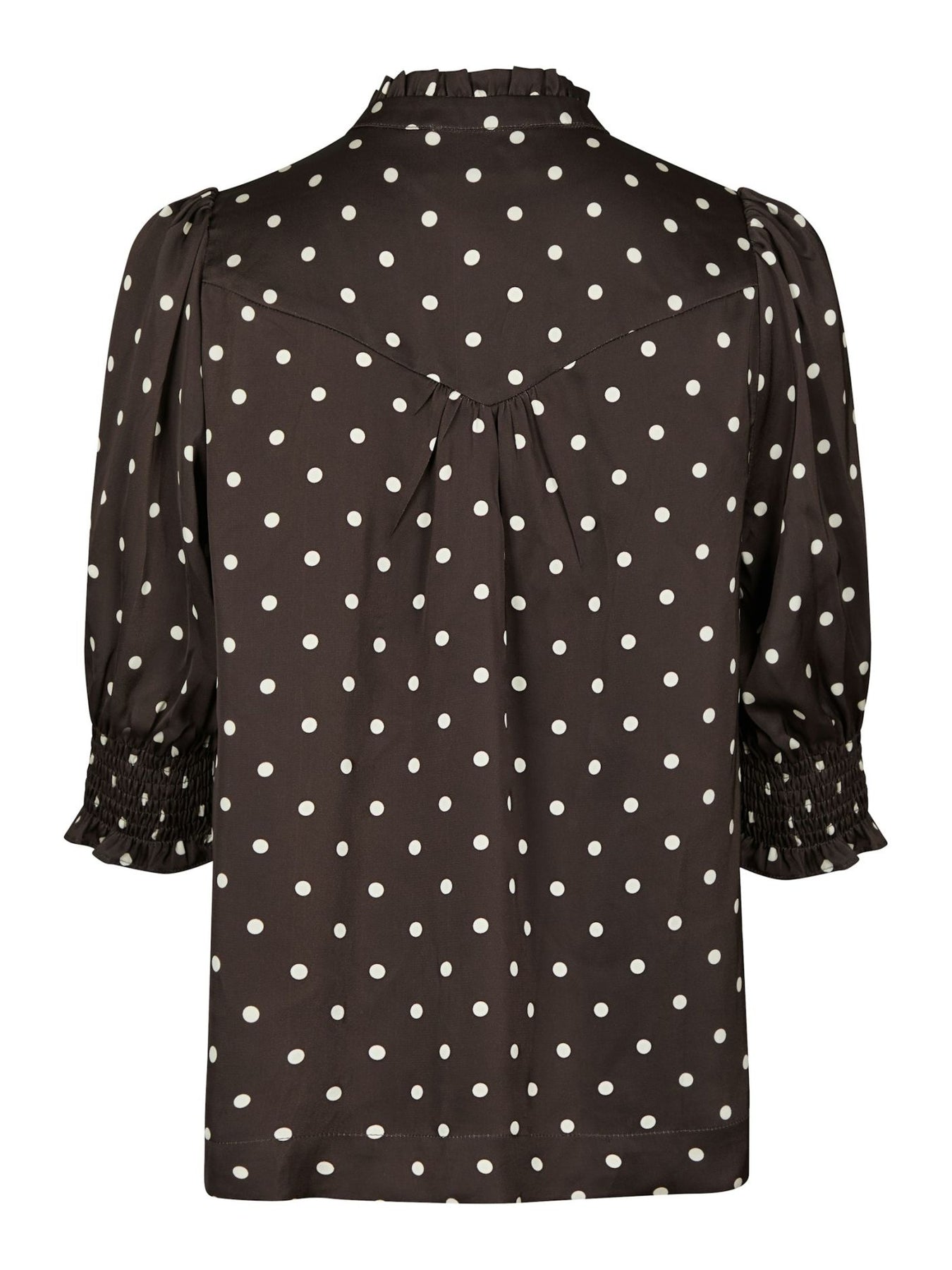 Diana Dot Blouse - Dark Brown