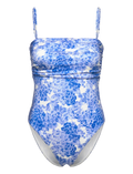 Bandeau Swimsuit - Azure Meadow