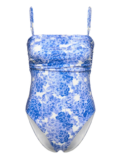 Bandeau Swimsuit - Azure Meadow