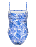 Bandeau Swimsuit - Azure Meadow