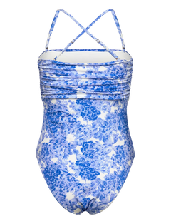 Bandeau Swimsuit - Azure Meadow