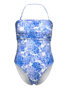 Bandeau Swimsuit - Azure Meadow
