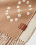 Moniker Print Logo Scarf - Camel/Natural