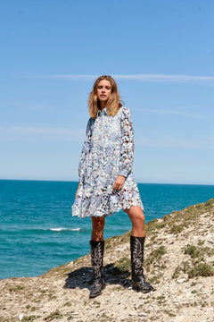 Star Ls Dress - Blue Mix