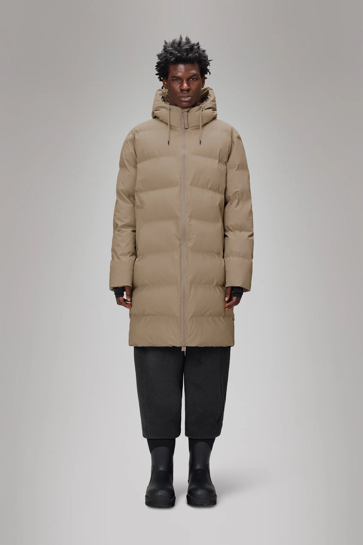 Alta Longer Puffer Jacket W3T4 - Beige