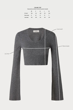 Calma Top - Dark Grey Melange