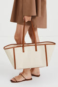 Yendi Canvas Bag - Brown/Cream