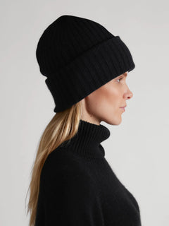Cashmere Beanie "Oda" - Black
